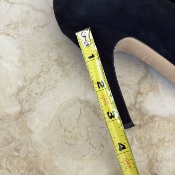 Kate Spade New York Gold “Love” Black Suede Leather Stiletto Heels Pumps - Picture 15 of 15